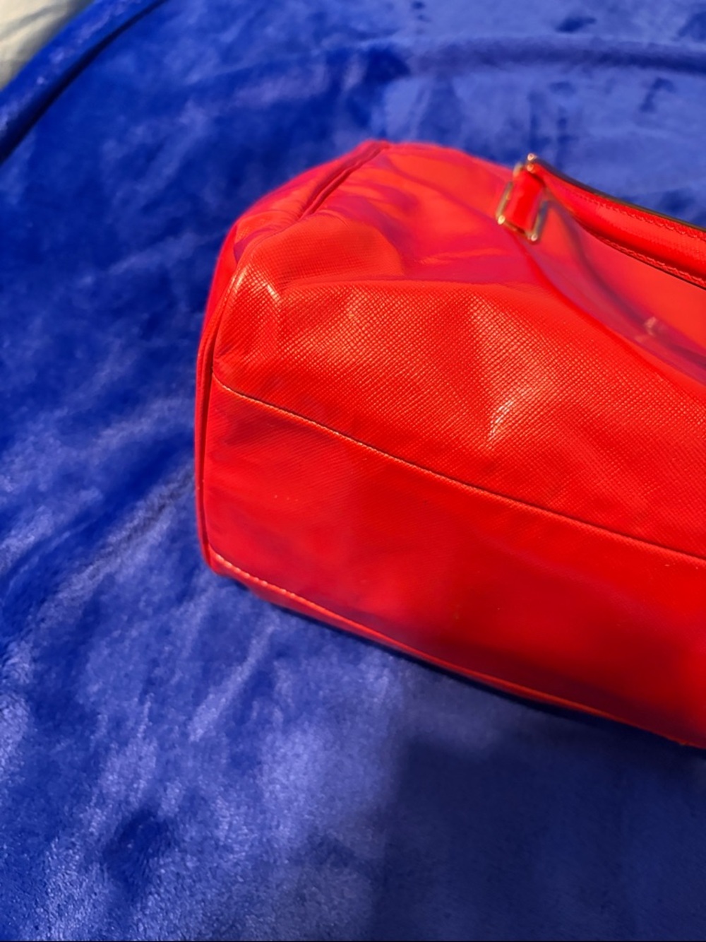 Coach Red Leather Shoulder Bag with Gold-Tone Hardware good condition - Picture 8 of 14